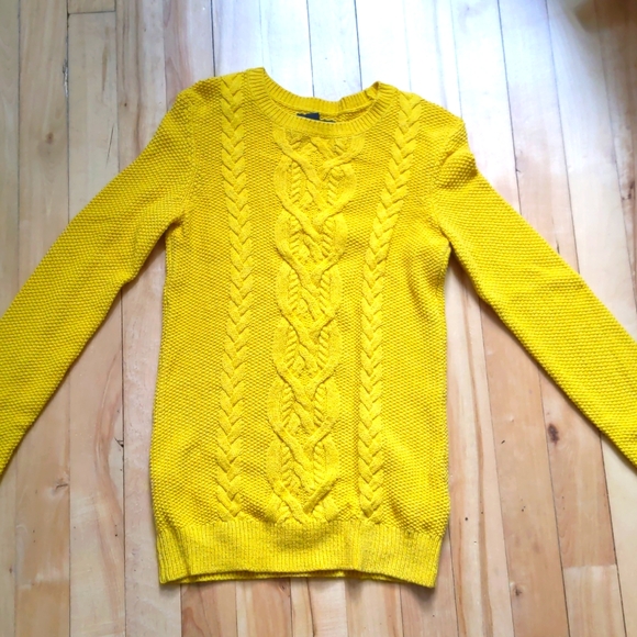 Yellow/mustard cable knit Tommy Hilfiger sweater - Picture 1 of 4